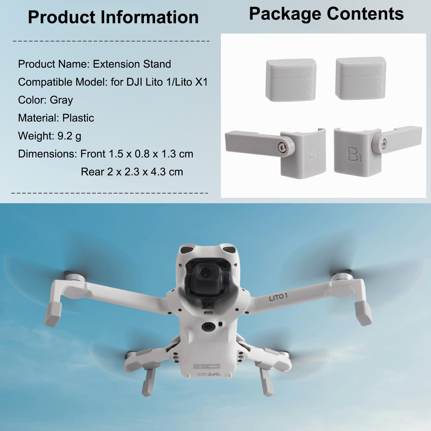 Extension de train d'atterriss - Drone Propeller Holder avis et prix